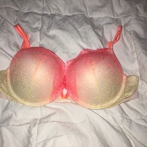 Victoria’s Secret Orange and yellow 34DD bra